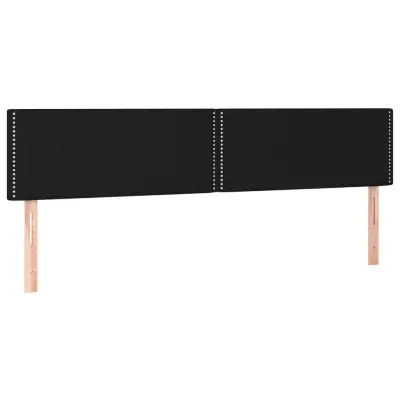 vidaXL Posteljno vzglavje 2 kosa črn 80x5x78/88 cm blago