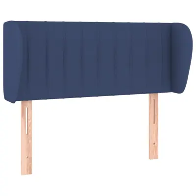 vidaXL Vzglavje z ušesi modro 103x23x78/88 cm blago