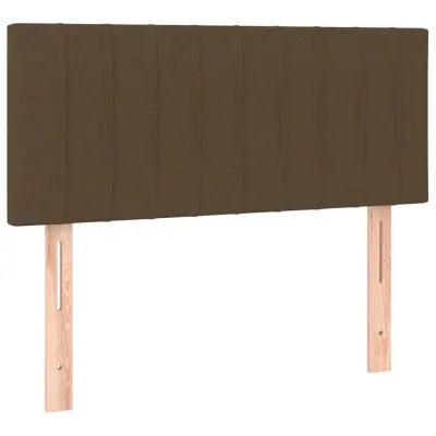 vidaXL Posteljno vzglavje temno rjavo 80x5x78/88 cm blago