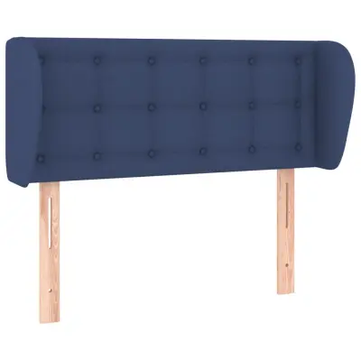 vidaXL Vzglavje z ušesi modro 93x23x78/88 cm blago