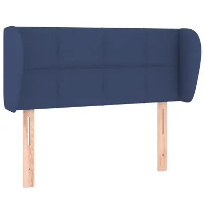 vidaXL Vzglavje z ušesi modro 93x23x78/88 cm blago