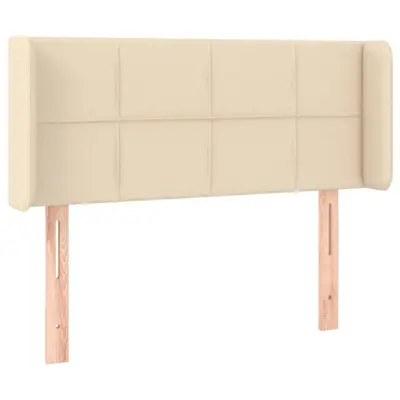 vidaXL Vzglavje z ušesi krem 83x16x78/88 cm blago