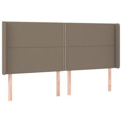 vidaXL Vzglavje z ušesi taupe 183x16x118/128 cm blago