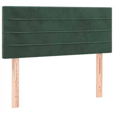 vidaXL Posteljno vzglavje temno zeleno 80x5x78/88 cm žamet