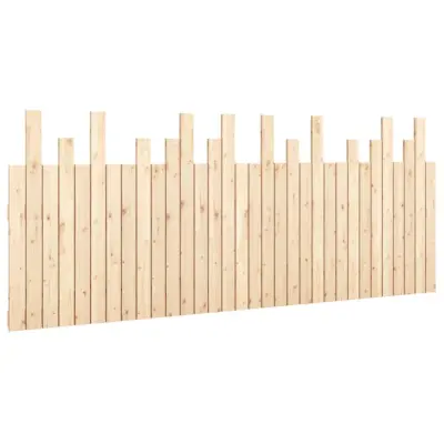 vidaXL Stensko posteljno vzglavje 204x3x80 cm trdna borovina