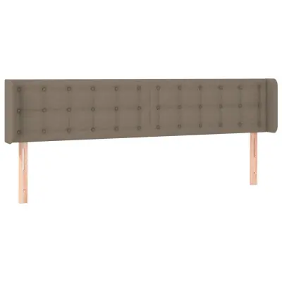 vidaXL Vzglavje z ušesi taupe 163x16x78/88 cm blago