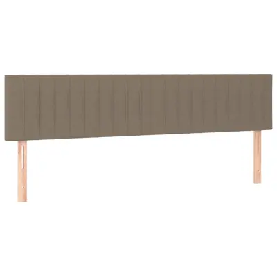 vidaXL Posteljno vzglavje 2 kosa taupe 100x5x78/88 cm blago