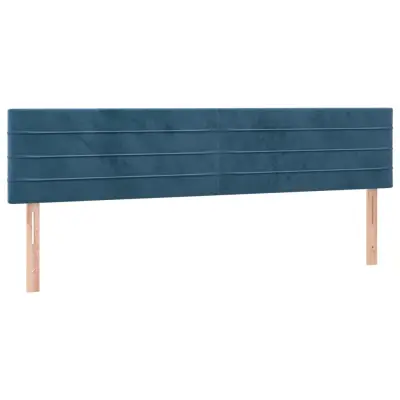 vidaXL Posteljno vzglavje 2 kosa temno modro 80x5x78/88 cm žamet
