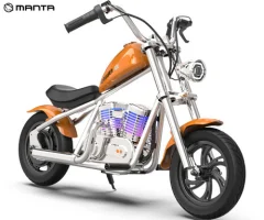 MANTA X-RIDER Kids Cruiser 12 otroški električni motor, 160W motor, 12" pnevmatike, do 16km/h, domet 12km, do 65kg, zvočniki, Bluetooth, baterija, RGB LED, aplikacija