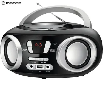 MANTA MM9310BT CHILLI radijski sprejemnik, FM Radio, Bluetooth 5.1, žično/brezžično delovanje, LCD zaslon, gumbi za upravljanje, ročaj za prenašanje ,