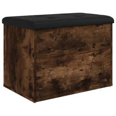 vidaXL Klop za shranjevanje dimljen hrast 62x42x45 cm inženirski les