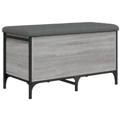 vidaXL Klop za shranjevanje siva sonoma 82x42x45 cm inženirski les