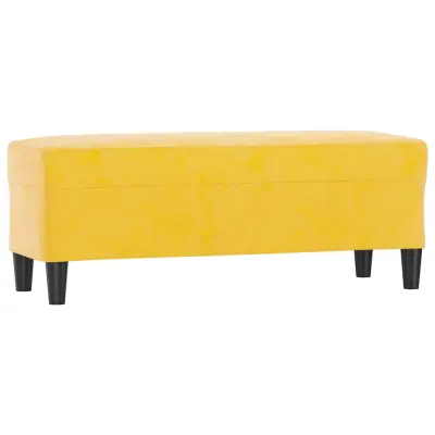 vidaXL Klop rumena 100x35x41 cm žamet