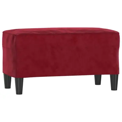 vidaXL Klop vinsko rdeča 70x35x41 cm žamet