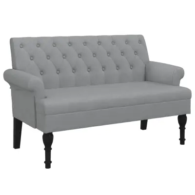 vidaXL Klop z naslonom svetlo siva 120x62x75,5 cm blago