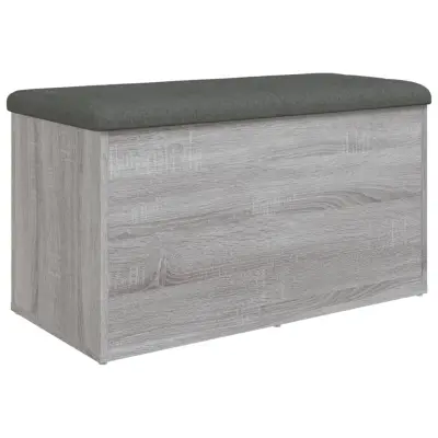 vidaXL Klop za shranjevanje siva sonoma 82x42x45 cm inženirski les