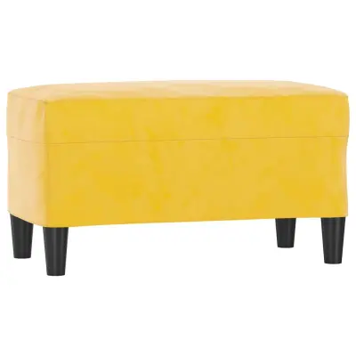 vidaXL Klop rumena 70x35x41 cm žamet