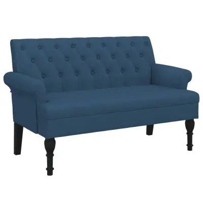 vidaXL Klop z naslonom modra 120x62x75,5 cm blago