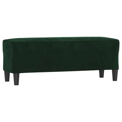 vidaXL Klop temno zelen 100x35x41 cm žamet