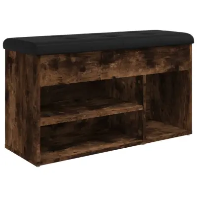 vidaXL Klop za čevlje dimljen hrast 82x32x45,5 cm inženirski les