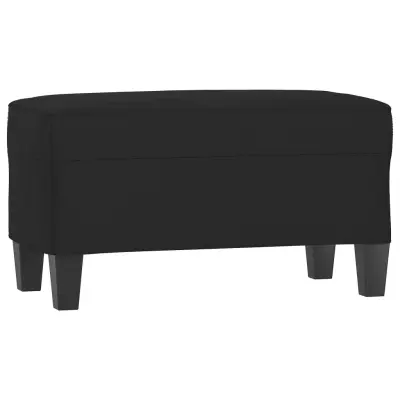 vidaXL Klop črna 70x35x41 cm tkanina iz mikrovlaken