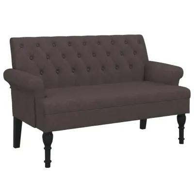 vidaXL Klop z naslonom temno rjava 120x62x75,5 cm blago