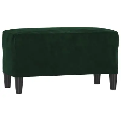 vidaXL Klop temno zelen 70x35x41 cm žamet