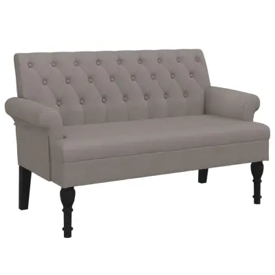 vidaXL Klop z naslonom taupe 120x62x75,5 cm blago