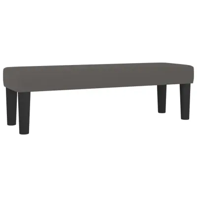 vidaXL Klop siv 100x30x30 cm umetno usnje