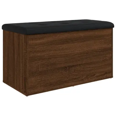 vidaXL Klop za shranjevanje dimljen hrast 82x42x45 cm inženirski les