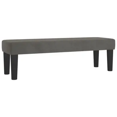 vidaXL Klop temno siv 100x30x30 cm žamet