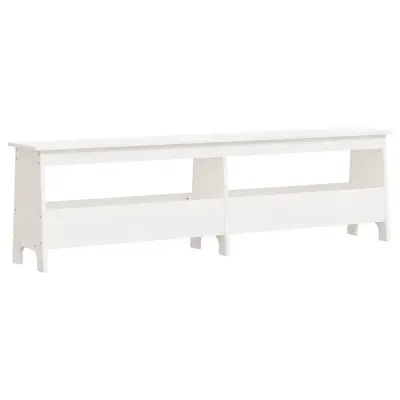 vidaXL Klop za predsobo bela 160x28x45 cm trdna borovina