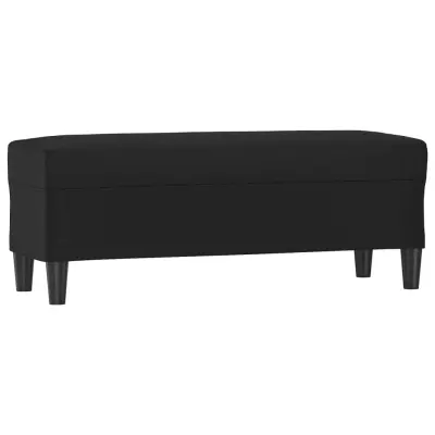 vidaXL Klop črna 100x35x41 cm umetno usnje