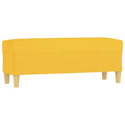 vidaXL Klop svetlo rumena 100x35x41 cm blago