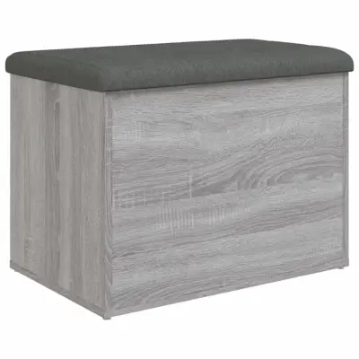 vidaXL Klop za shranjevanje siva sonoma 62x42x45 cm inženirski les
