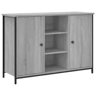 vidaXL Komoda siva sonoma 100x35x70 cm inženirski les