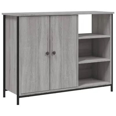 vidaXL Komoda siva sonoma 100x33x75 cm inženirski les