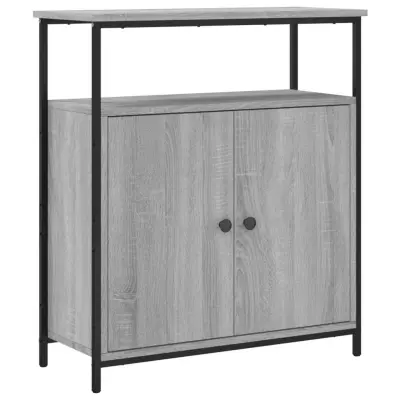 vidaXL Komoda siva sonoma 70x30x80 cm inženirski les