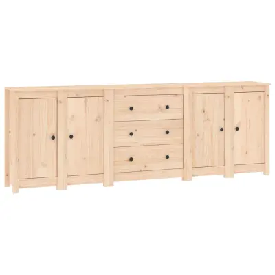 vidaXL Komoda 230x35x80 cm trdna borovina
