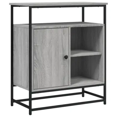 vidaXL Komoda siva sonoma 69x35x80 cm inženirski les