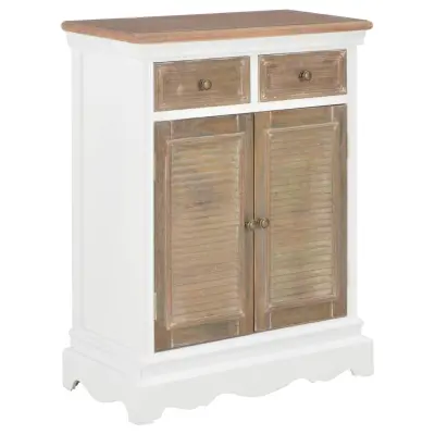 vidaXL Komoda iz trdnega lesa 60x30x80 cm bela