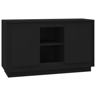 vidaXL Komoda črna 102x35x60 cm inženirski les