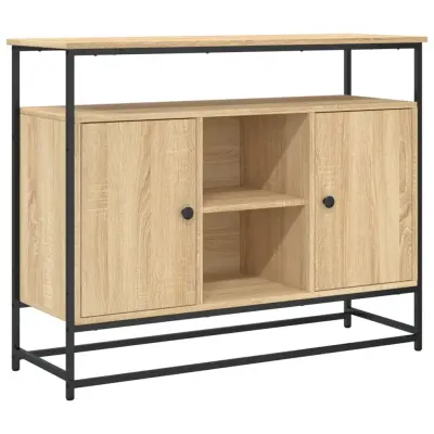 vidaXL Komoda sonoma hrast 100x35x80 cm inženirski les