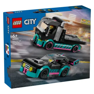 LEGO City 60406 Dirkalni avto in tovornjak za prevoz avtomobilov