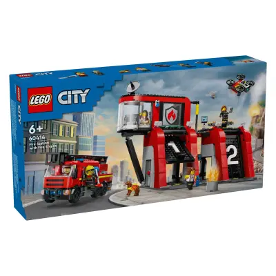 LEGO City 60414 Gasilska postaja z gasilskim vozilom