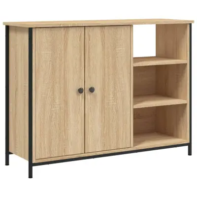 vidaXL Komoda sonoma hrast 100x33x75 cm inženirski les