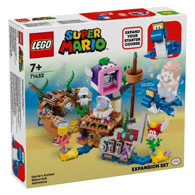 LEGO Super Mario 71432 Razširitveni komplet Dorriejina dogodivščina na ladijski razbitini