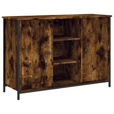 vidaXL Komoda dimljeni hrast 100x35x70 cm inženirski les