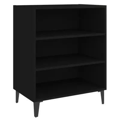 vidaXL Komoda črna 57x35x70 cm iverna plošča