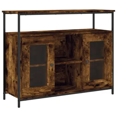 vidaXL Komoda dimljeni hrast 100x35x80 cm inženirski les